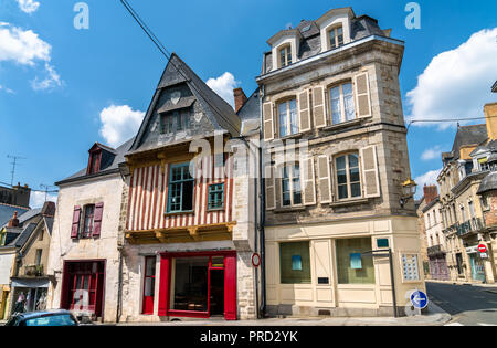 Case tradizionali in Vitre. Brittany, Francia Foto Stock
