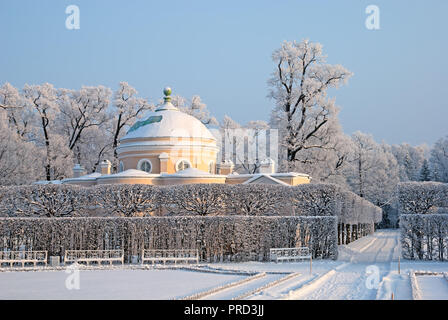 Carskoe Selo, San Pietroburgo, Russia - 17 gennaio 2016: l'Inferiore Bathhouse padiglione Catherine Park. Foto Stock