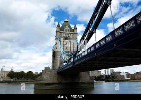 Il Tower Bridge sul fiume Tamigi a Londra città in 19. Settembre 2018. ( Regno Unito Foto Stock