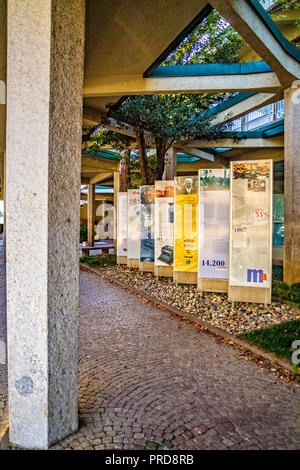 Italia Piemonte Canavese Ivrea museo aperto Olivetti stazione informazioni Foto Stock