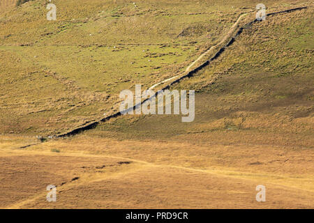 Paesaggio minimalista immagini del West Pennine Moors vicino a Bolton. Paesaggi senza cielo. Foto Stock