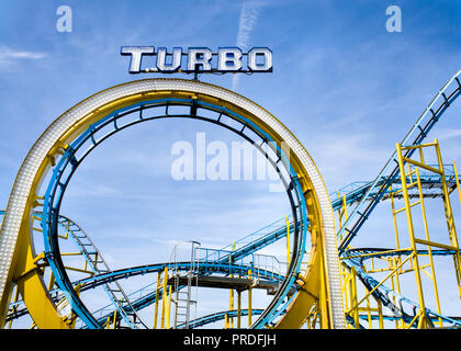 Il Brighton Pier Coaster del turbo Foto Stock