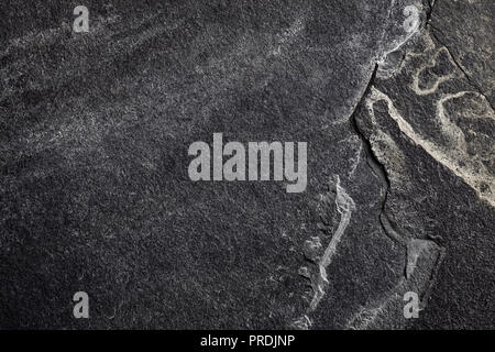 Vista dall'alto di ardesia scura o di sfondo texture. Foto Stock