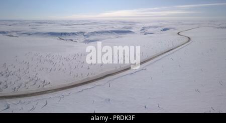 Tuktoyaktuk, Tuk, NWT, Nord Ovest Territori, Canada, Antenna Panorama, Brian Martin RMSF Foto Stock