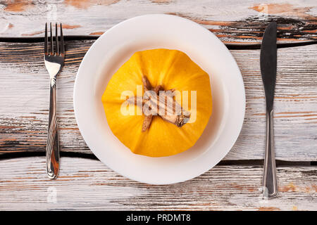 Halloween o per la festa del Ringraziamento luogo tabella di impostazione. Foto Stock