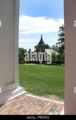 Vista della Lee Chapel a Washington e Lee University a Lexington, Virginia, Stati Uniti Foto Stock