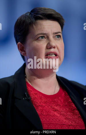 Birmingham, Regno Unito. 1 ottobre 2018. Ruth Davidson, leader del Partito conservatore scozzese, parla al congresso del Partito Conservatore di Birmingham. © Russell Hart/Alamy Live News. Foto Stock