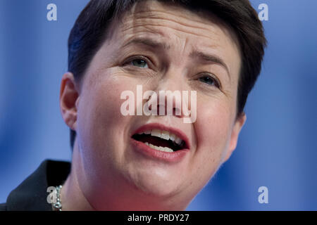 Birmingham, Regno Unito. 1 ottobre 2018. Ruth Davidson, leader del Partito conservatore scozzese, parla al congresso del Partito Conservatore di Birmingham. © Russell Hart/Alamy Live News. Foto Stock