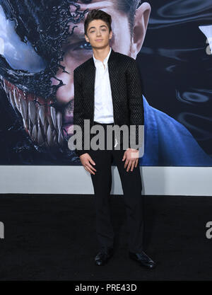 Westwood, CA, Stati Uniti d'America. 1 Ott 2018. 01 Ottobre 2018 - Westwood, California - Aser Angel. ''Venom " Los Angeles Premiere detenute al Regency Village Theatre. Photo credit: Birdie Thompson/AdMedia Credito: Birdie Thompson/AdMedia/ZUMA filo/Alamy Live News Foto Stock