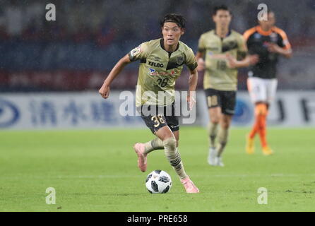 Tokyo, Giappone. 29Sep, 2018. Keigo Higashi (FC Tokyo) Calcio/Calcetto : 2018 J1 League match tra F.C.Tokyo 0-2 Shimizu S-impulso ad Ajinomoto Stadium a Tokyo in Giappone . Credito: AFLO/Alamy Live News Foto Stock