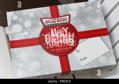 Krispy Kreme Merry Krispymas ciambelle di Natale Foto Stock