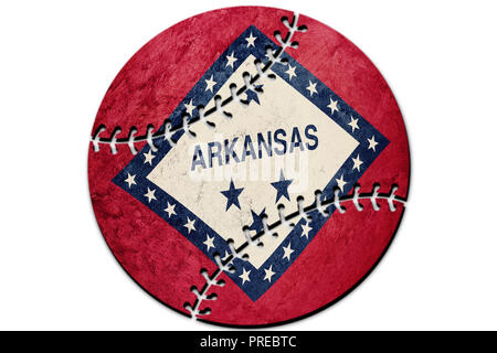 Il baseball Arkansas state flag. Arkansas bandiera di baseball di sfondo Foto Stock