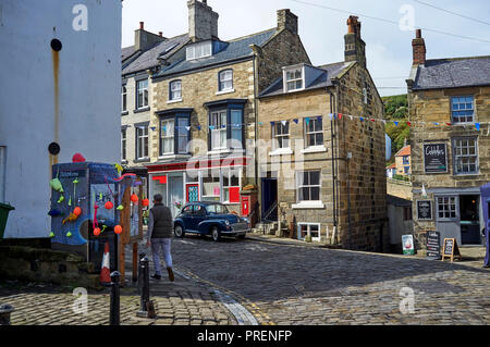 Il villaggio storico di Staithies, North Yorkshire coast , North East England, Regno Unito Foto Stock