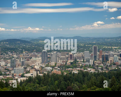 Portland, Oregon, Stati Uniti d'America: Protland skyline della città e dal centro Foto Stock