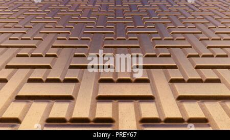 Sfondo di rame, rendering 3D Foto Stock