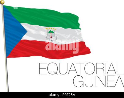 Guinea equatoriale bandiera ufficiale, illustrazione vettoriale Illustrazione Vettoriale