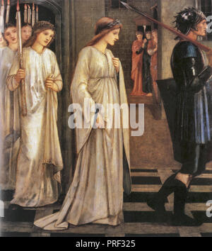 Burne-Jones Edward Coley - San Giorgio e il Drago serie. No.4 - La Principessa Sabra ha portato al Dragon 2 Foto Stock