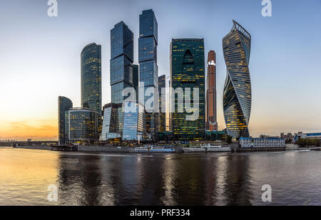 Vista della città di Mosca. Centro business internazionale Foto Stock