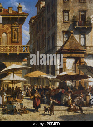 Jacques Carabain Francois - Piazza delle Erbe Verona 2 Foto Stock
