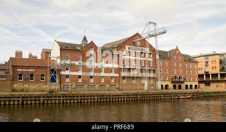 Woodsmill Quay e Queens Staith York Foto Stock