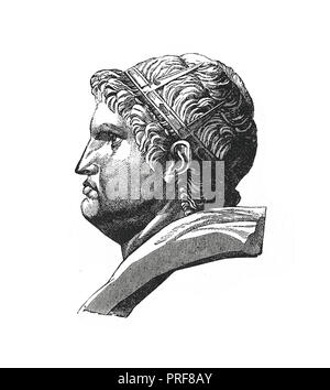 Illustrazione originale di Nero (15 dicembre 37-9 Giugno 68) era un imperatore romano da 54 a 68 e l' ultimo della dinastia Julio-Claudian. Pubblicato in un documento pict Foto Stock