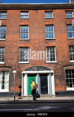In stile georgiano casa a schiera davanti a St Giles Street, Norwich, Norfolk Foto Stock