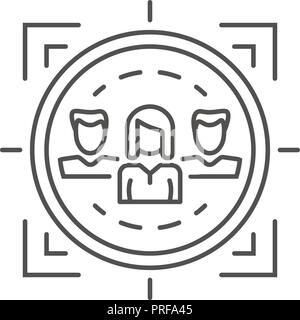 La fidelizzazione dei clienti, l'icona di stile di contorno Illustrazione Vettoriale