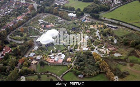 Vista aerea di Lo Zoo di Chester, Cheshire Foto Stock