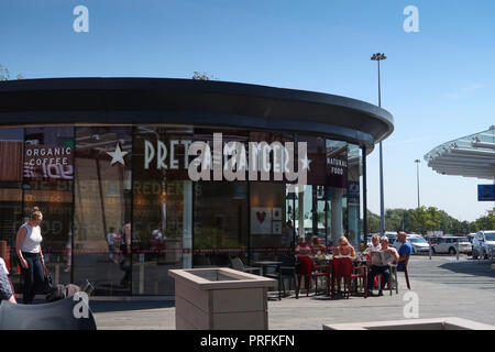 Pret a Manger outlet a Glasgow Fort shopping centre Foto Stock