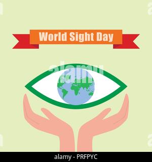 Vista internazionale giorno concetto sfondo, stile piatto Illustrazione Vettoriale