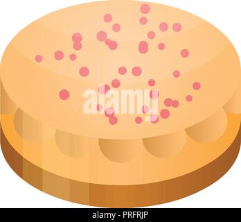 Holiday torta icona, stile isometrico Illustrazione Vettoriale