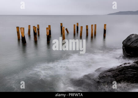 Pamucak lato mare lunga esposizione,Selcuk,İzmir,Turchia Foto Stock