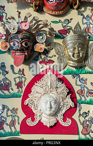 Le maschere del Bengala, Calcutta, India Foto Stock