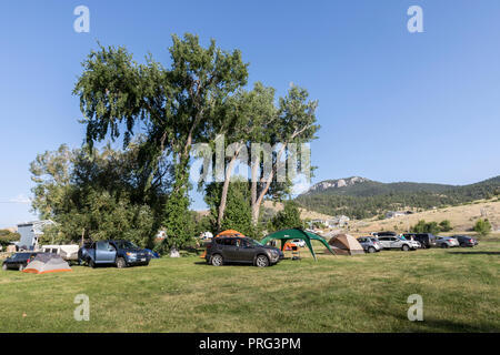 Campeggio, Helena, Montana, USA Foto Stock