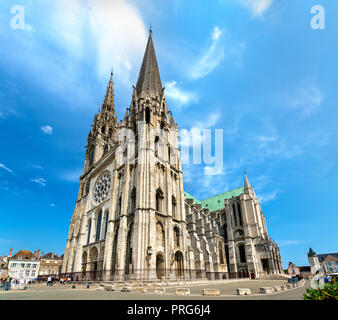 Cattedrale di Nostra Signora di Chartres in Francia Foto Stock