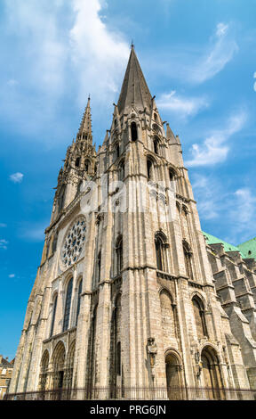 Cattedrale di Nostra Signora di Chartres in Francia Foto Stock