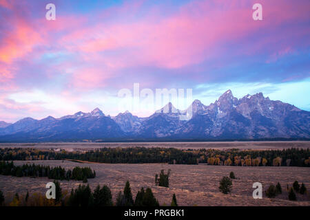 Vista da Schwabacher in atterraggio a Grand Teton National Park in Wyoming Foto Stock