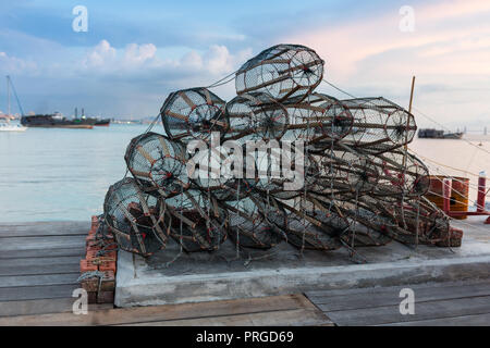 Villaggio di Pescatori sull'Isola di granchio, selangor Malaysia. Foto Stock