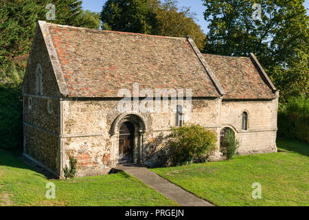 La parte esterna del Lebbroso Cappella di Santa Maria Maddalena cappella medievale, Cambridge, Regno Unito Foto Stock