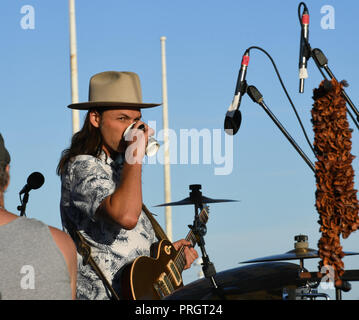 Virginia Beach, Virginia, Stati Uniti d'America. 29Sep, 2018. DUANE BETTS rocce spiaggia presso il Neptune Festival in Virginia Beach, Virginia il 29 settembre 2018.foto © Jeff Moore, Credito: Jeff Moore/ZUMA filo/Alamy Live News Foto Stock