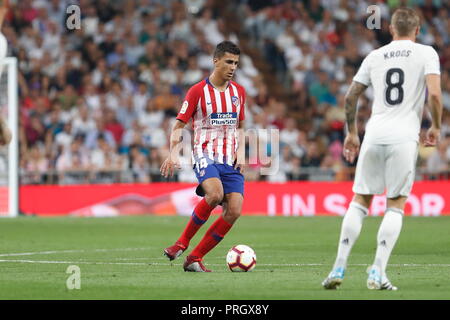 Madrid, Spagna. 29Sep, 2018. Rodri (Atletico) Calcio/Calcetto : spagnolo "La Liga Santander' match tra il Real Madrid CF 0-0 Atletico de Madrid al Santiago Bernabeu di Madrid in Spagna . Credito: Mutsu Kawamori/AFLO/Alamy Live News Foto Stock