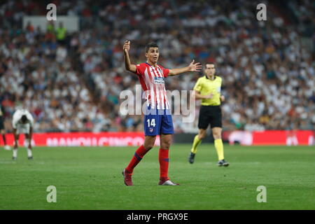 Madrid, Spagna. 29Sep, 2018. Rodri (Atletico) Calcio/Calcetto : spagnolo "La Liga Santander' match tra il Real Madrid CF 0-0 Atletico de Madrid al Santiago Bernabeu di Madrid in Spagna . Credito: Mutsu Kawamori/AFLO/Alamy Live News Foto Stock