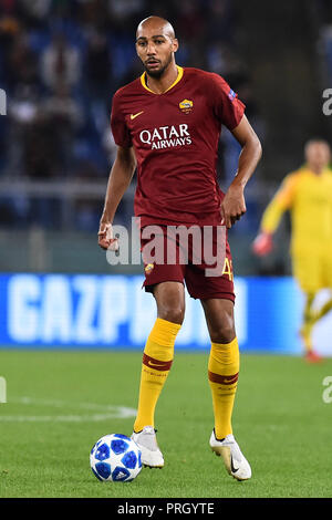 Roma, Italia. 03 ott 2018. Champions League secondo round-Roma vs Viktoria Plzen-Olimpic Stadium-Rome 02-10-2018 nella foto Steven Nzonzi Foto fotografo01 Credit: Indipendente Agenzia fotografica/Alamy Live News Foto Stock