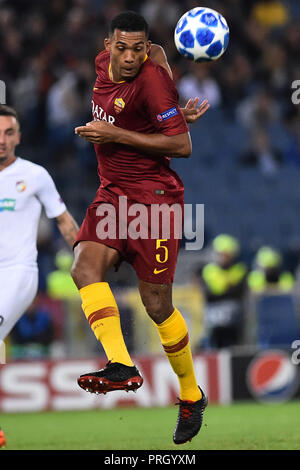 Roma, Italia. 03 ott 2018. Champions League secondo round-Roma vs Viktoria Plzen-Olimpic Stadium-Rome 02-10-2018 nella foto Juan Gesù Foto fotografo01 Credit: Indipendente Agenzia fotografica/Alamy Live News Foto Stock