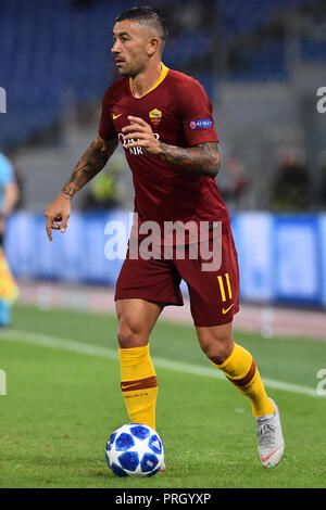 Roma, Italia. 03 ott 2018. Champions League secondo round-Roma vs Viktoria Plzen-Olimpic Stadium-Rome 02-10-2018 nella foto Aleksandar Kolarov Foto fotografo01 Credit: Indipendente Agenzia fotografica/Alamy Live News Foto Stock