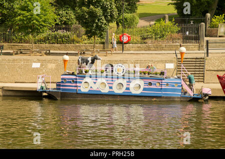 Il pieno flottante Moo gelateria York Foto Stock
