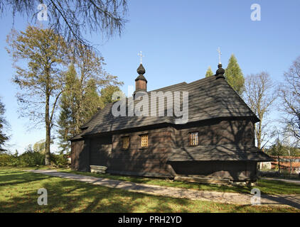 Chiesa greco-cattolica di San Paraskeva in Ustjanowa Gorna. Polonia Foto Stock