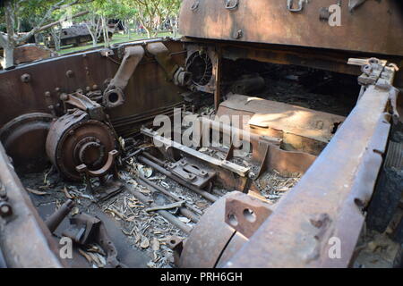 Zerstoerter Panzer Foto Stock