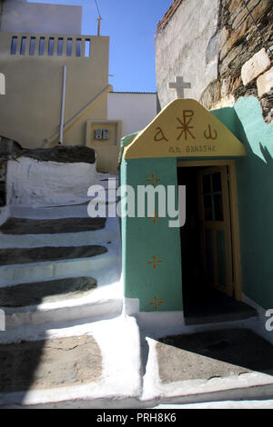 Kea Isola Grecia Ioulidha piccola cappella Foto Stock