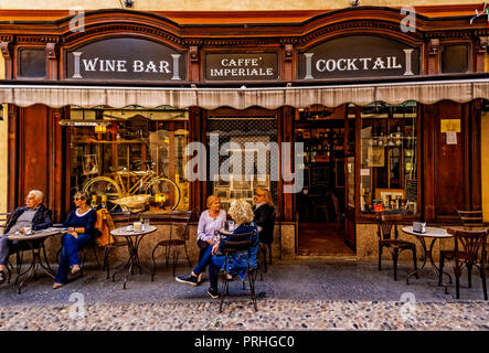 Italia Piemonte Vercelli Via Verdi Caffè Imperiale, Foto Stock